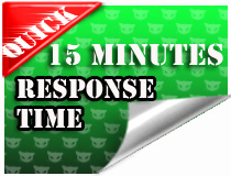 Quick 15 minute response time